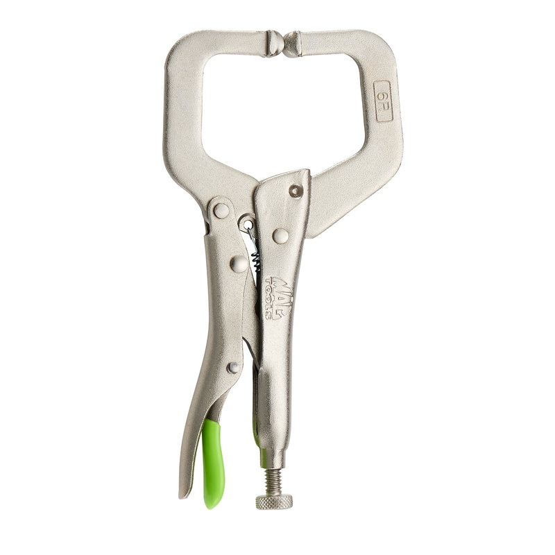 6" C-Clamp Trigger Release Locking Pliers - Green