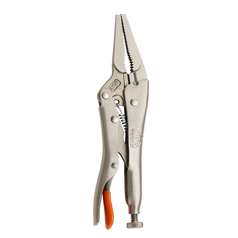 6" Long Nose Trigger Release Locking Pliers - Orange