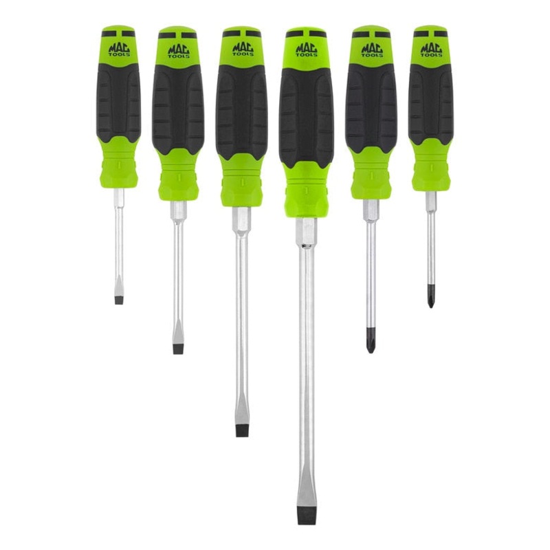 6-PC. Mac-Grip Combination Screwdriver Set - Green