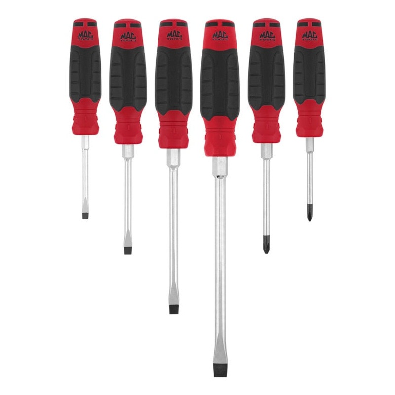 6-PC. Mac-Grip Combination Screwdriver Set - Red