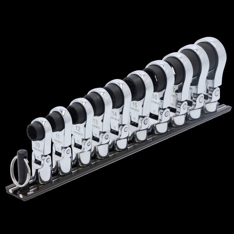 10pc 3/8 Drive Metric Flex Head Ratcheting Attachment Set  12pt