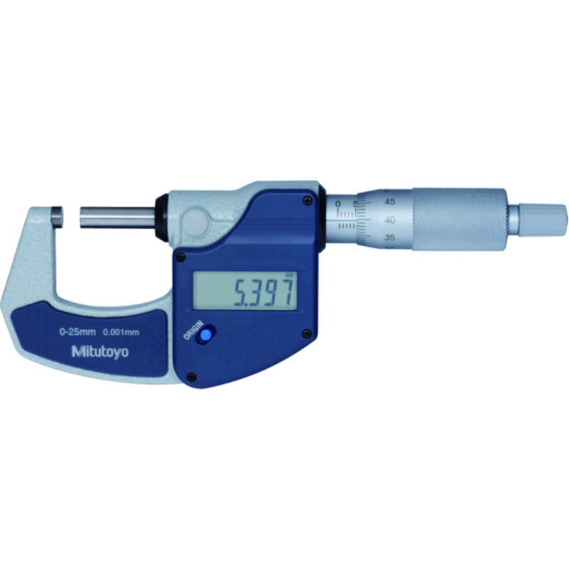 Mitutoyo 293-821-30 [Digimatic] Digital Outside Micrometer 25mm (Ratchet Stop)