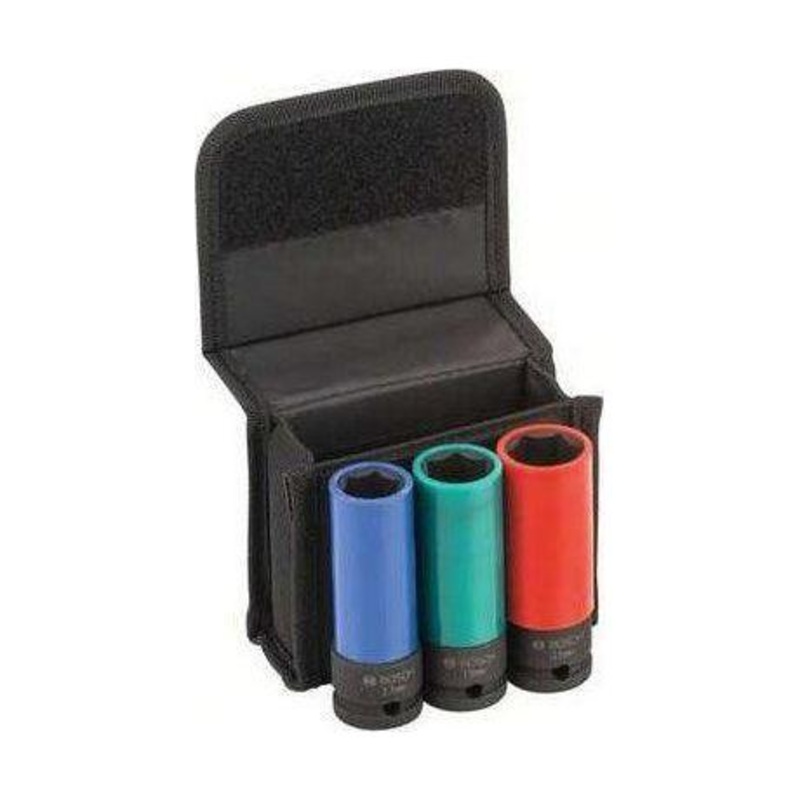 Bosch 3pcs PRO Impact Socket Wrench Set with Color Guide