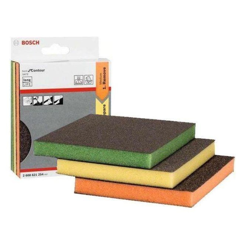Bosch S473 3pcs Abrasive Sanding Pad / Foam Set (Contour)