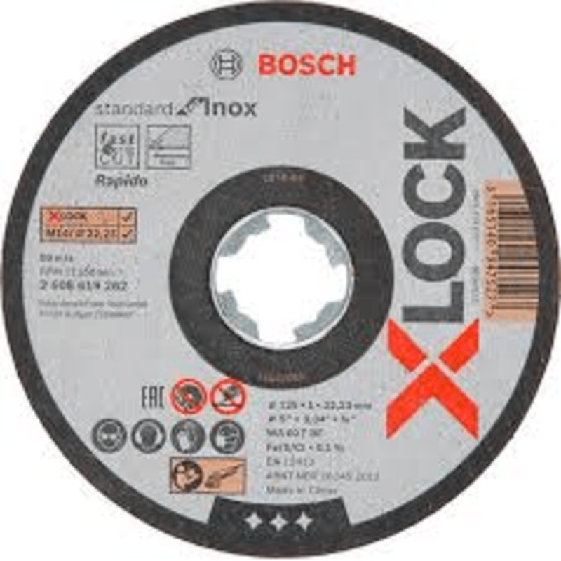 Bosch X-lock Cut Off Wheel 5"  Standard for INOX (2608619262)