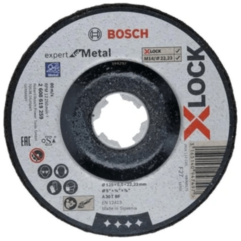 Bosch X-Lock Grinding Disc  5" Expert for Metal (2608619259)