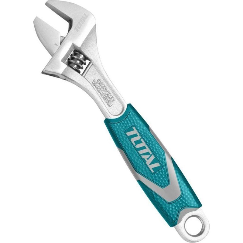 Total Adjustable Wrench With Rubber Grip