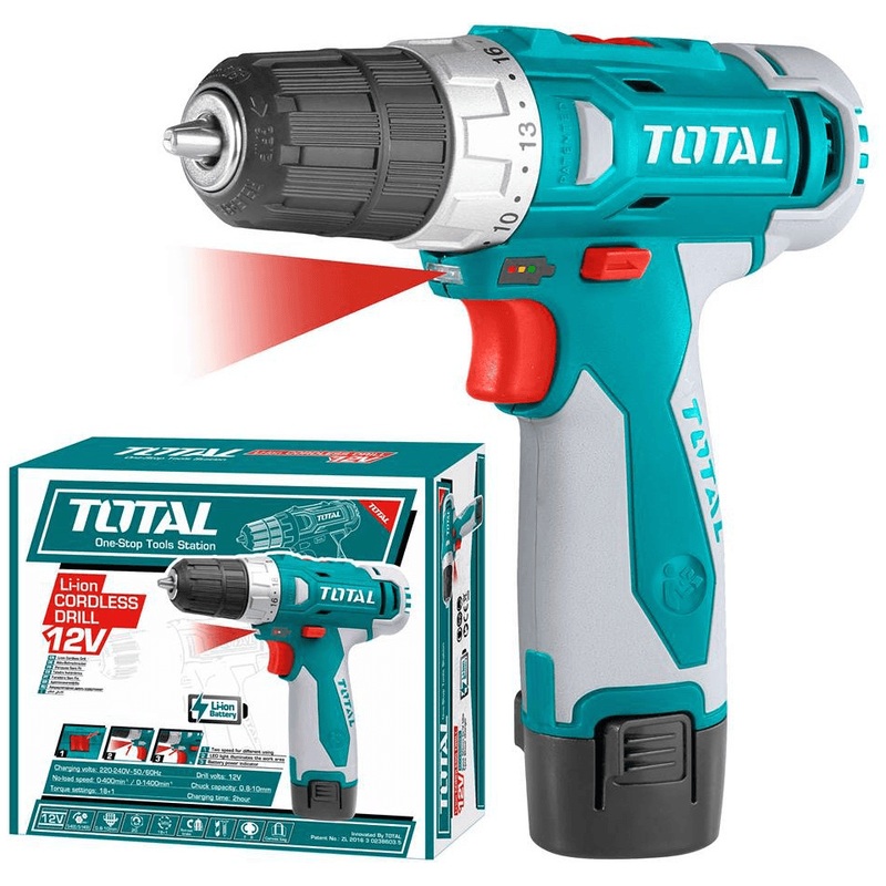 Total TDLI228120-1 12V Cordless Drill