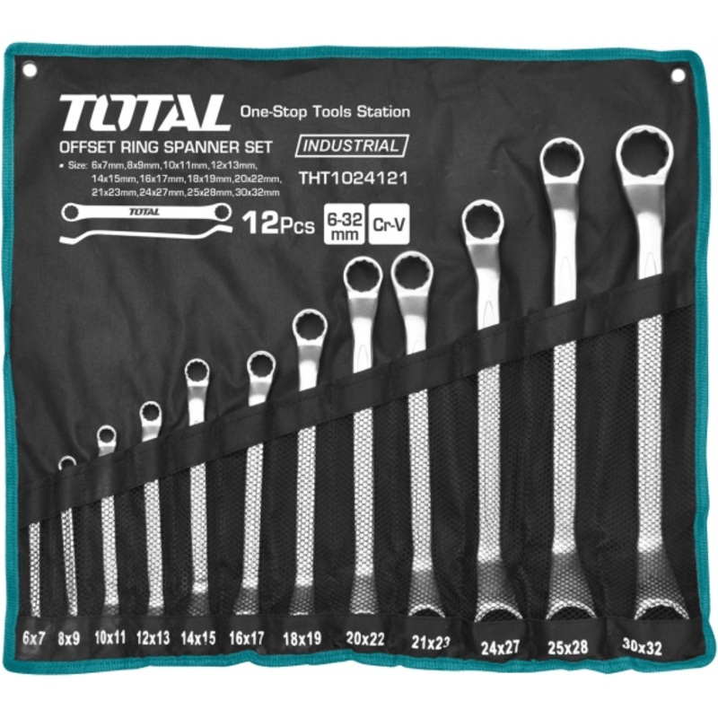 Total THT1024121 Offset Box Wrench Set 6-32mm