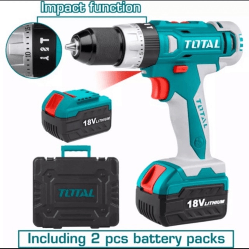 Total TIDLI228180 18V Cordless Hammer Drill
