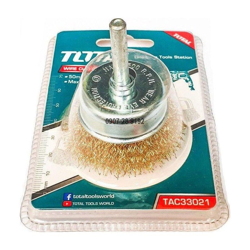 Total Cup Wire Brush with Shank for Drill