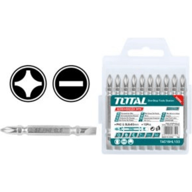Total TAC16HL133 Double End Screwdriver Bit (Philips x Slotted)