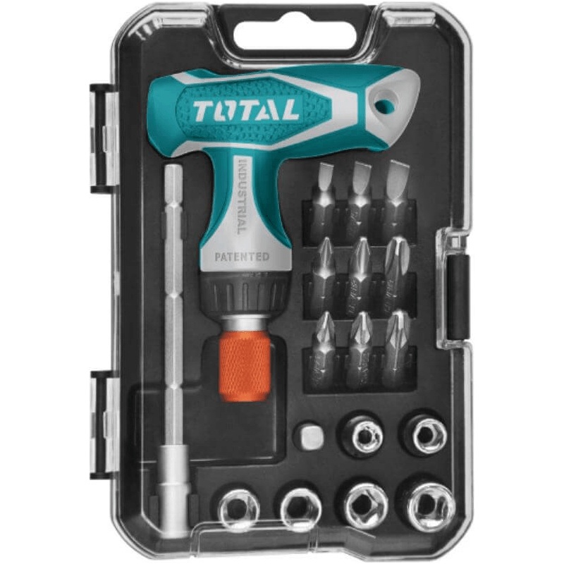 Total TACSD30186 18pcs T-Handle Screwdriver Set