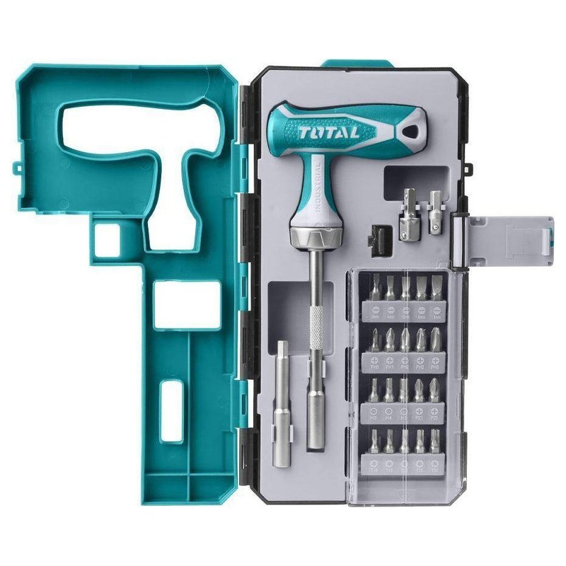 Total TACSD30256 25pcs T-Handle Wrench Screwdriver Set