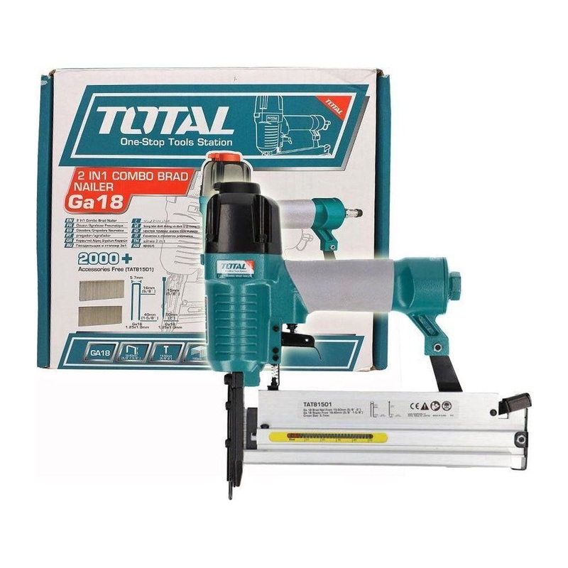 Total TAT81501 2in1 Combo Pneumatic Brad Nailer & Stapler