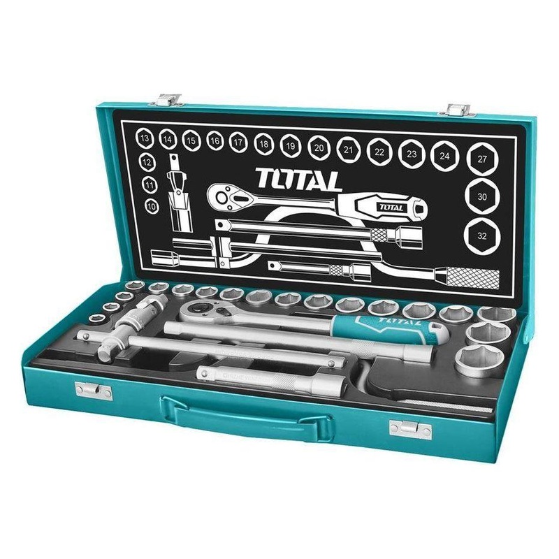 Total THT141253 24pcs Socket Wrench Set 1/2" Drive