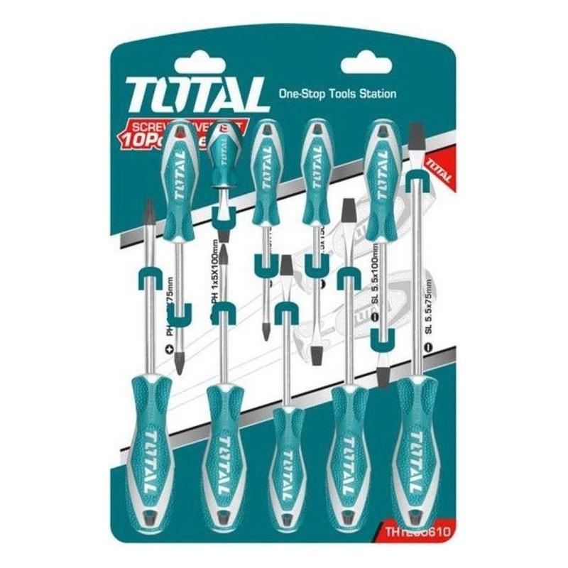 Total THT250610 10pcs Screwdriver Set