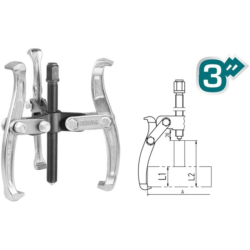 Total THTGP336 Three Jaws Gear Puller 3"