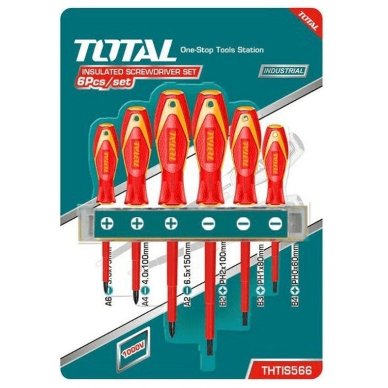 Total THTIS566 6pcs VDE Insulated Screwdriver Set