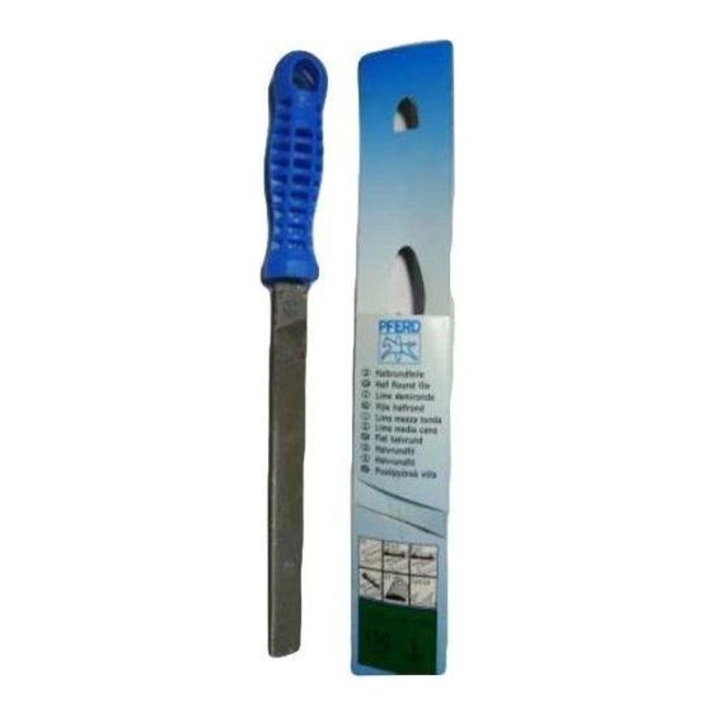 Pferd Half Round Bastard File with Handle