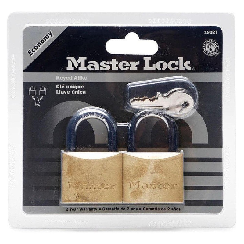 MasterLock ECO Solid Brass Padlock 2pcs [Key Alike]