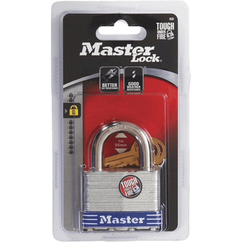MasterLock Laminated Steel Padlock Short Shackle