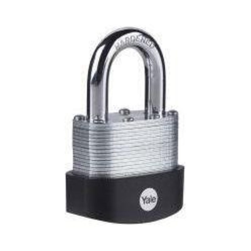 Yale Laminated Steel Padlock with Rubber Bumper