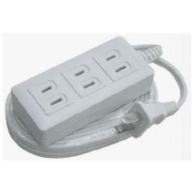 Omni WEE-003 ECO Extension Cord Set 3-Gang 4 meters Wire 2,000W 15A 250V