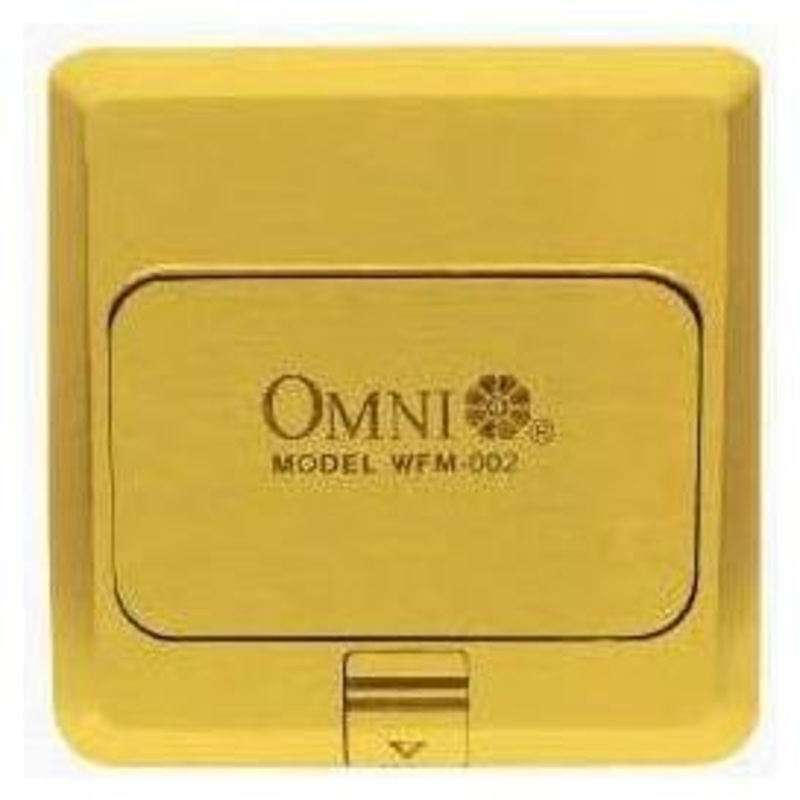 Omni WFM-002 Floor Mounted Outlet Square 16A 25V - Duplex Outlet