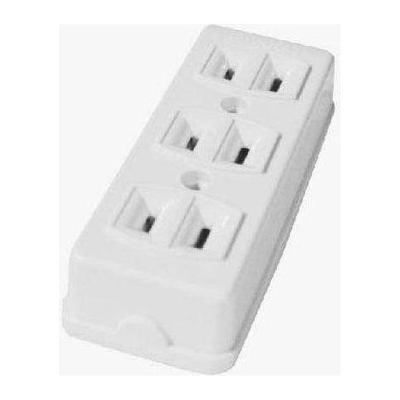 Omni STO-003-PK Spring Type Outlet 3-Gang 10A 250V