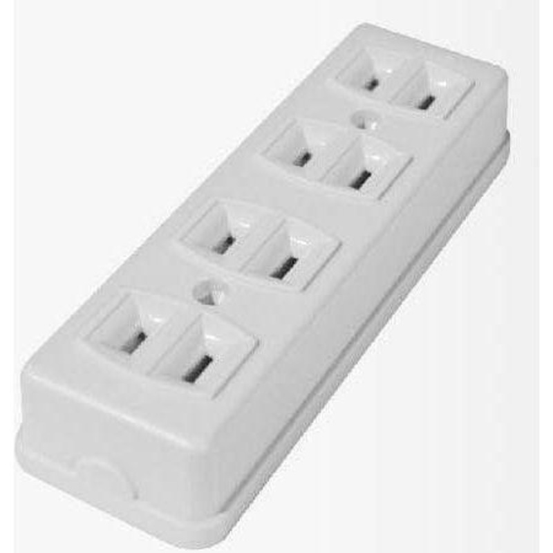 Omni STO-004 Spring Type Outlet 4-Gang 10A 250V