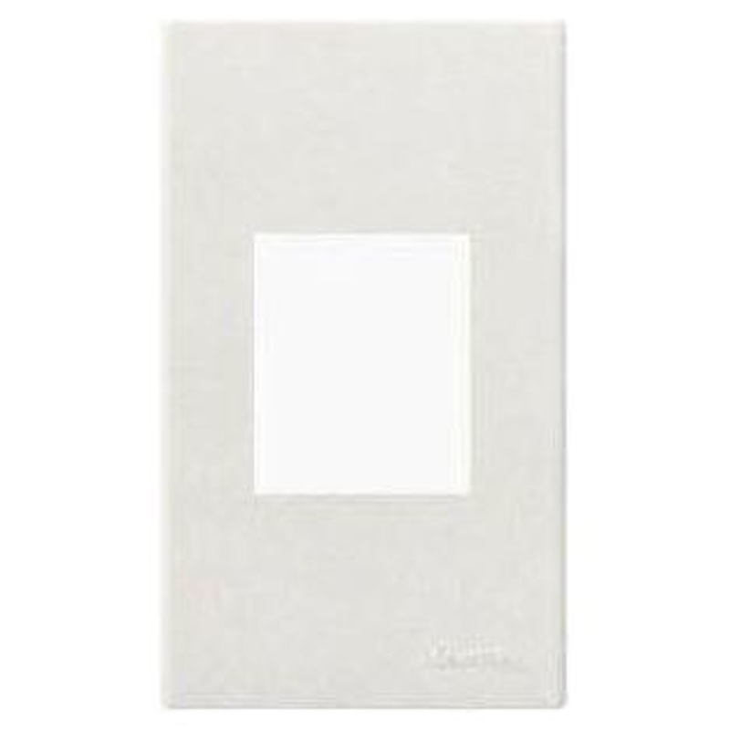 Omni WWP-111 1-Gang Plate for Universal Outlet with Ground & Aircon Tandem Outlet (Wide Series)