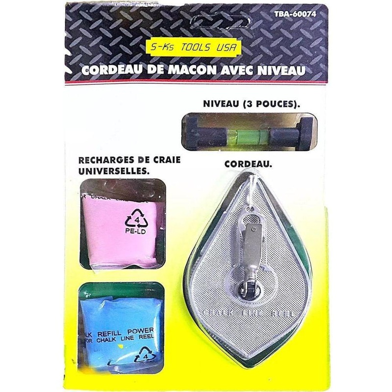 S-Ks Tools Chalk and Line Level Set