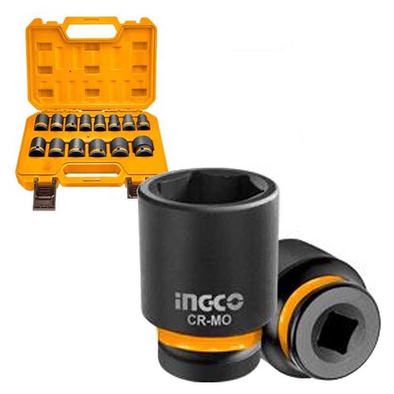 Ingco HKISSD12141 Impact Socket Set 1/2" 14Pcs