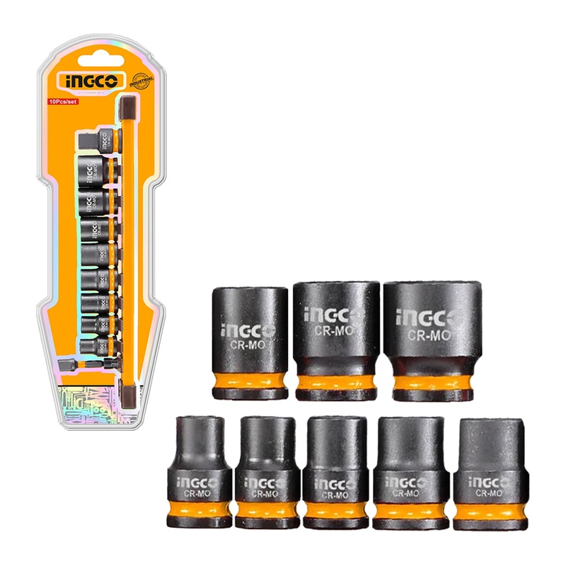 Ingco HKISSD38104 Impact Socket Set 3/8"DR. 10Pcs