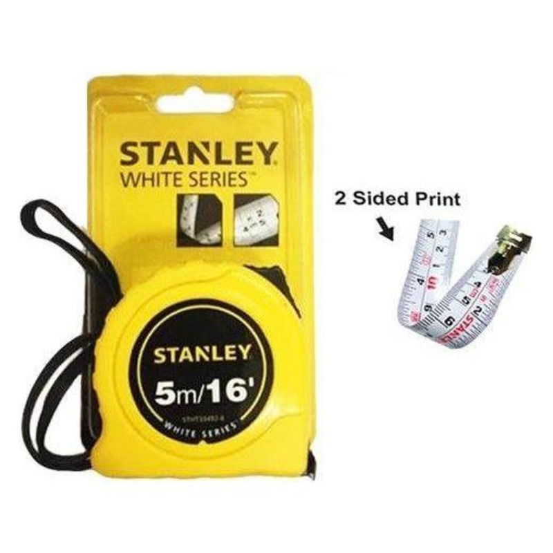 Stanley 33-492 Double Sided Steel Tape Measure (White Blade)