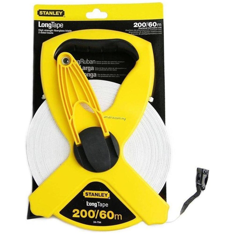 Stanley Open Reel Fiberglass Long Tape Measure (White Tape)