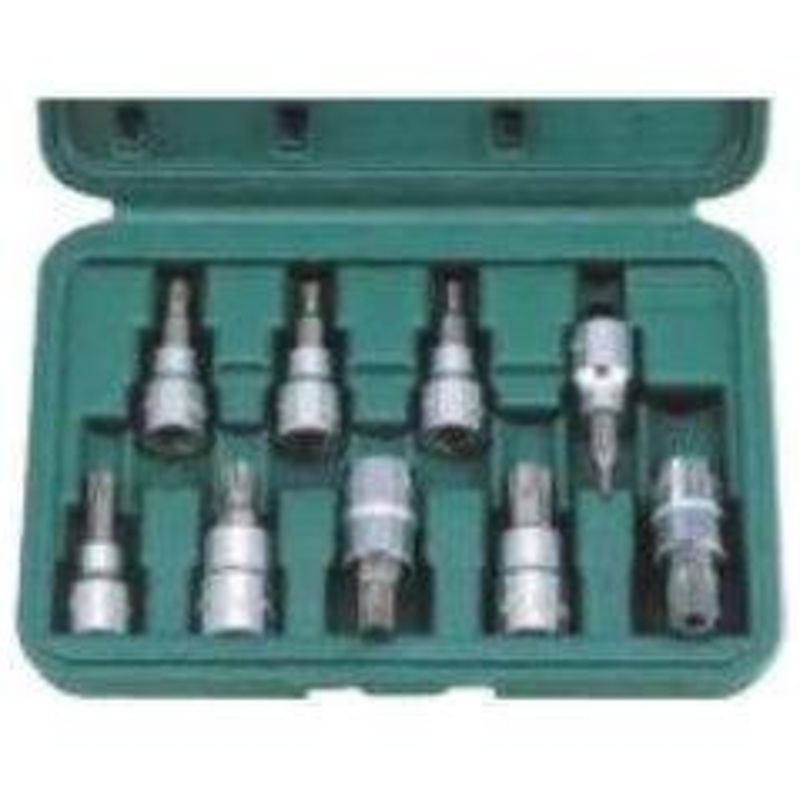 Hans 36025-9 3/8" Drive 9pcs Tamperproof Torx Bit Socket Wrench Set