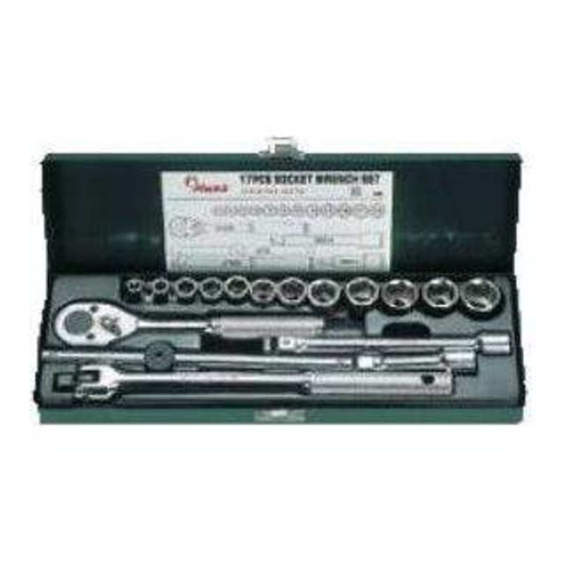 Hans 3617 3/8" Drive 18pcs Socket Wrench Set