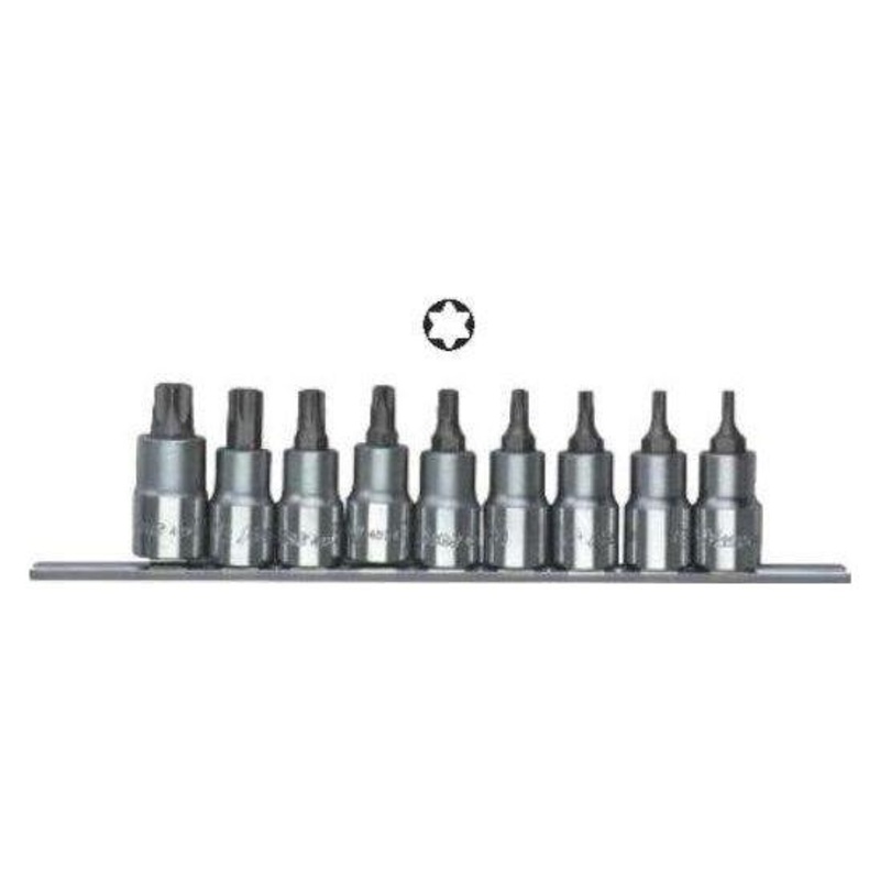 Hans 46024-9C/8C 1/2" Drive 9pcs Torx Bit Socket Wrench Set