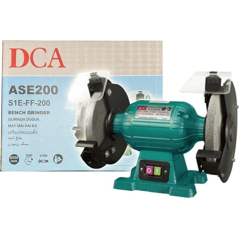 DCA ASE200 Bench Grinder 8" 370W