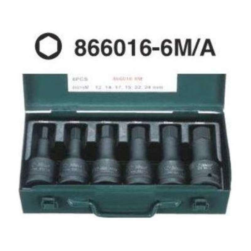 Hans 866016 3/4" Drive Impact Hex Bit Socket Wrench Set