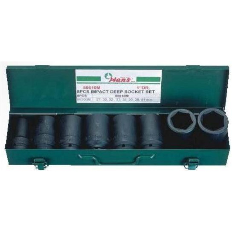 Hans 88610 1" Drive Impact Deep Socket Wrench Set