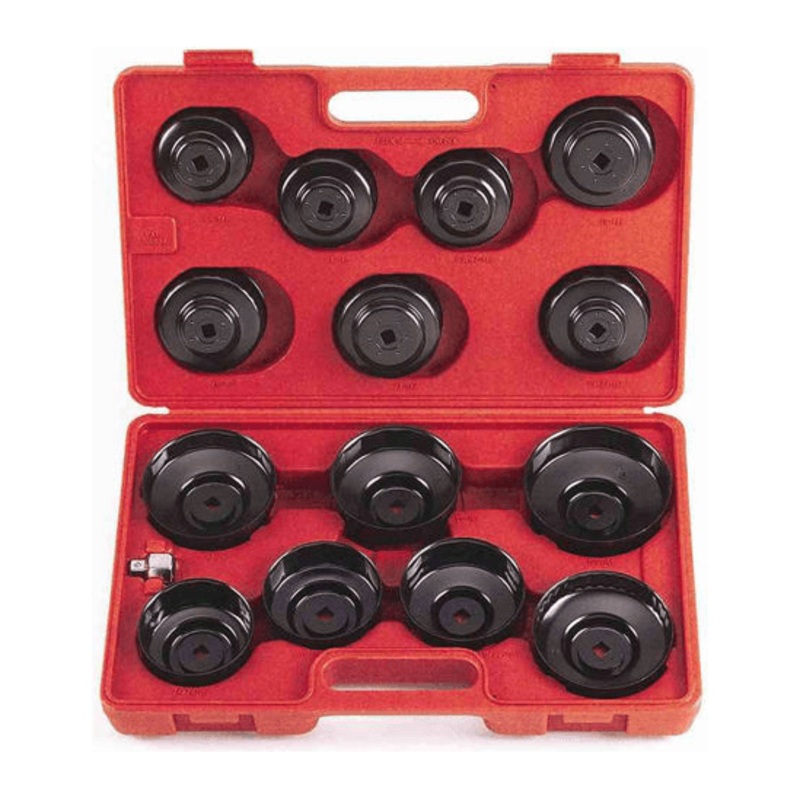 Licota ATA-0291 15pcs 3/4 Drive Cup-Type Oil Filter Wrench Tool Set
