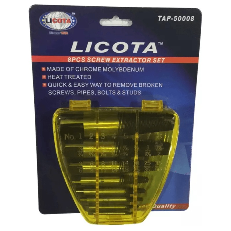 Licota TAP-50008 8pcs Screw Extractor Set