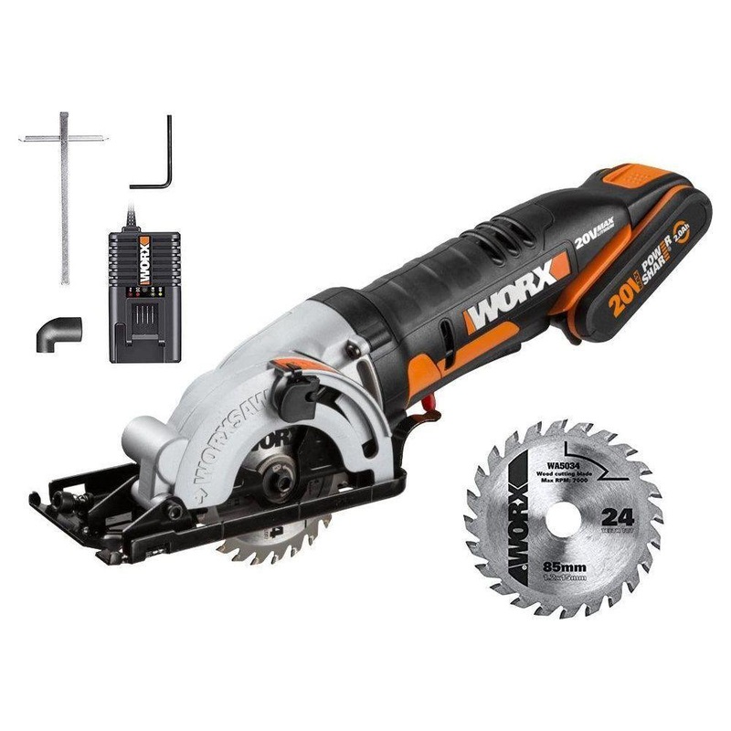 Worx WX527 20V Cordless Circular Saw 85mm