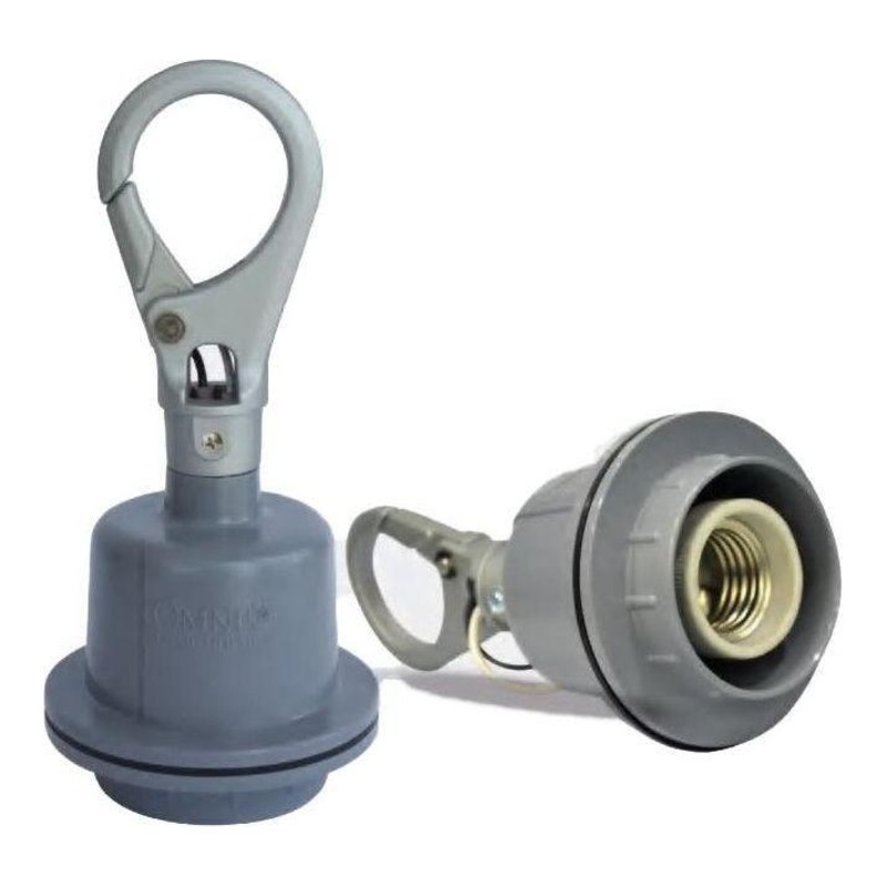 Omni E27-608H E27 Heavy Duty Lamp Holder with Hook 6A 250V