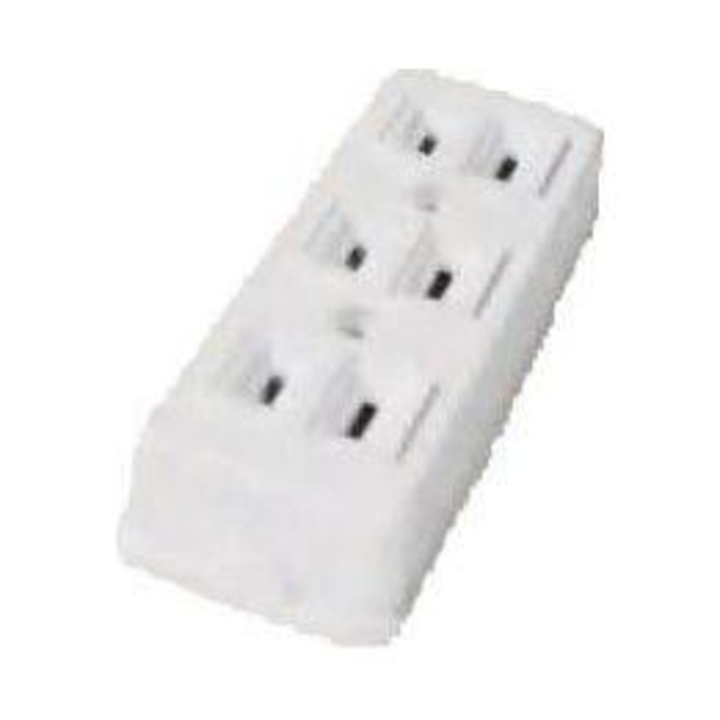 Omni STO-003 Spring Type Outlet 3-Gang 10A 250V