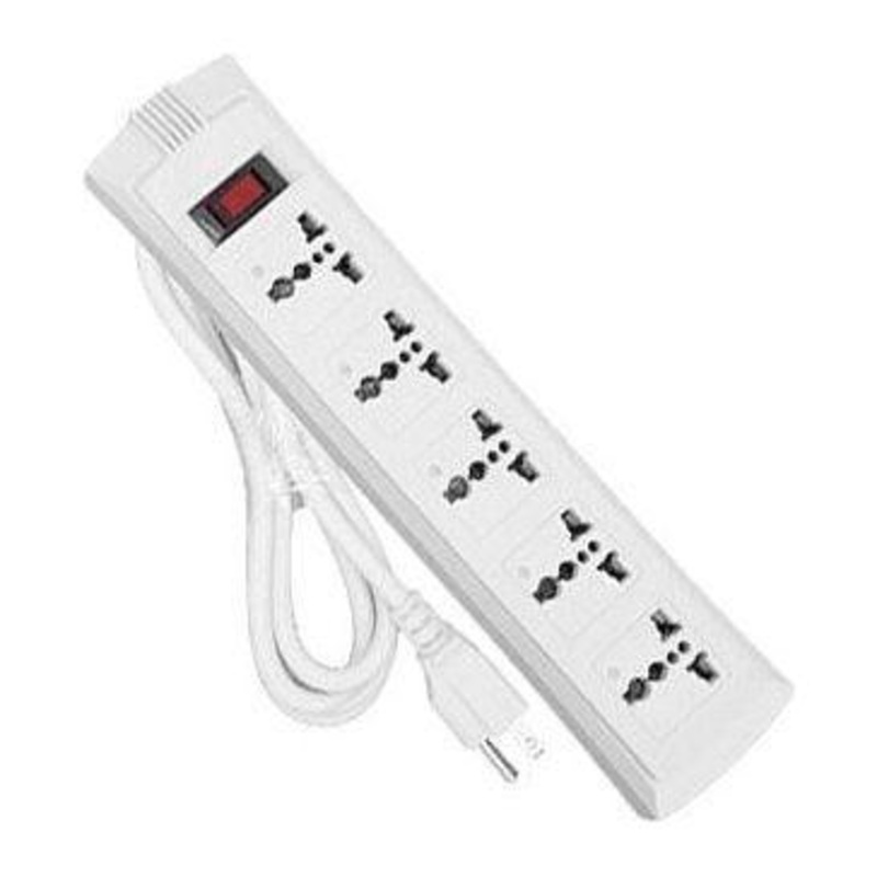 Omni WEU-105-PK Universal Outlet Extension Cord 5-Gang with Switch