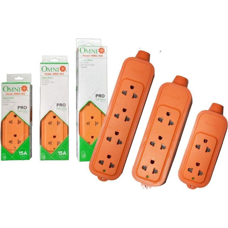 Omni WRO Heavy Duty Surface Type ABS-PVC Plastic Outlet 3750W 15A 250V